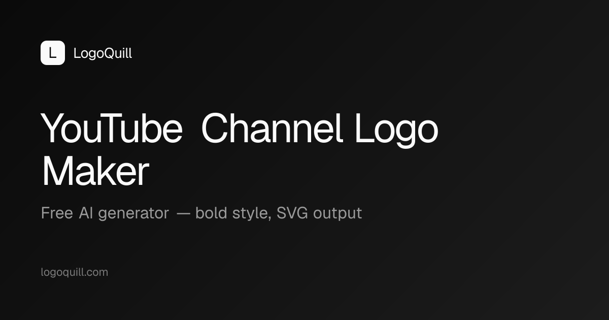 YouTube Channel Logo Maker — Free AI Generator | LogoQuill
